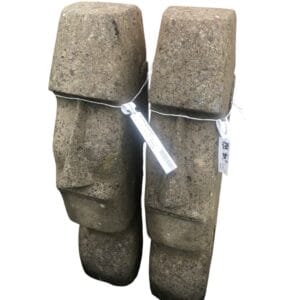 Kezdőoldal Kézzel faragott kő Moai szobor (zöld kőzetből)