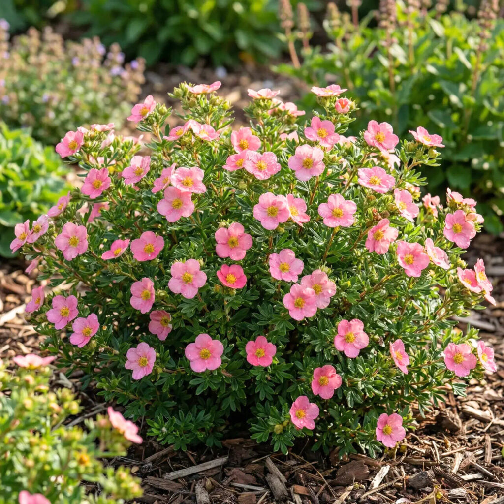 Rózsaszín pimpó (Potentilla fruticosa 'Lovely Pink')